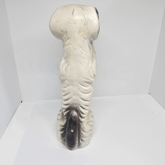 Vintage Hand Painted Japanese Plaster Dog Figurine 6 inch Terrier Animal Statue - Picture 3 of 8